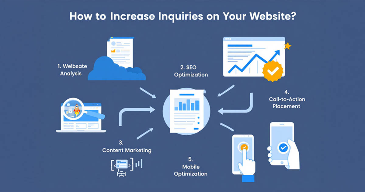 ブログ「ホームページの問い合わせを増やすには？分析方法や手法とは」を更新しました