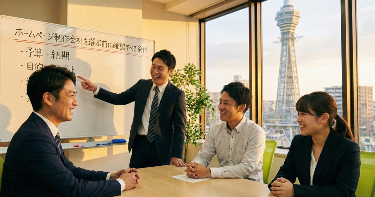 ブログ「大阪の中小企業がホームページ制作で失敗しないための考え方と制作会社の選び方」を更新しました