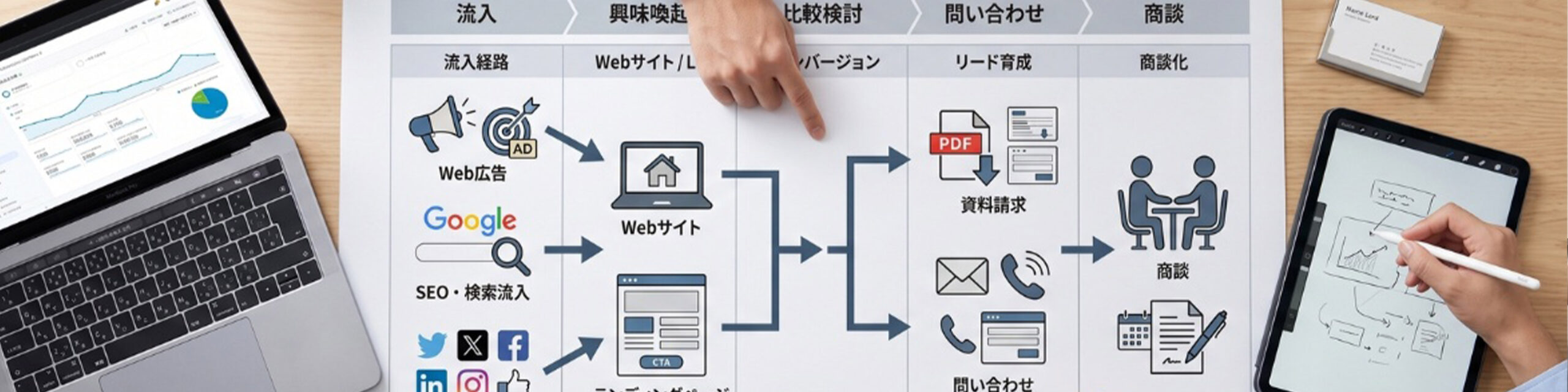 集客施策を増やしても成果が出ない企業へ｜Web・広告・販促を整理する集客導線の作り方